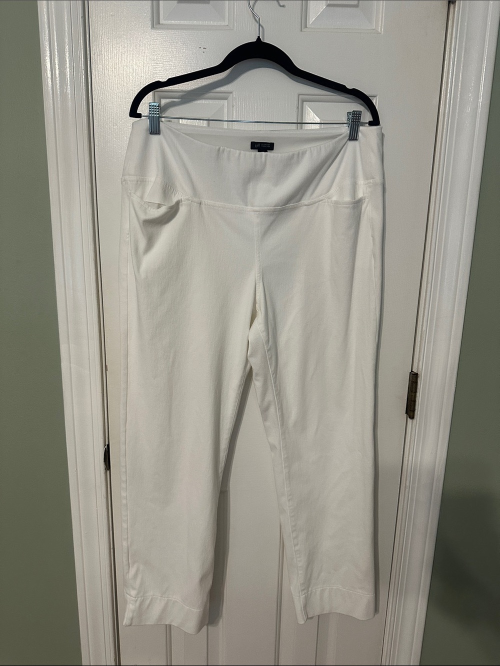 J. Jill Cream Pull-On Cropped Wide-Leg Pants